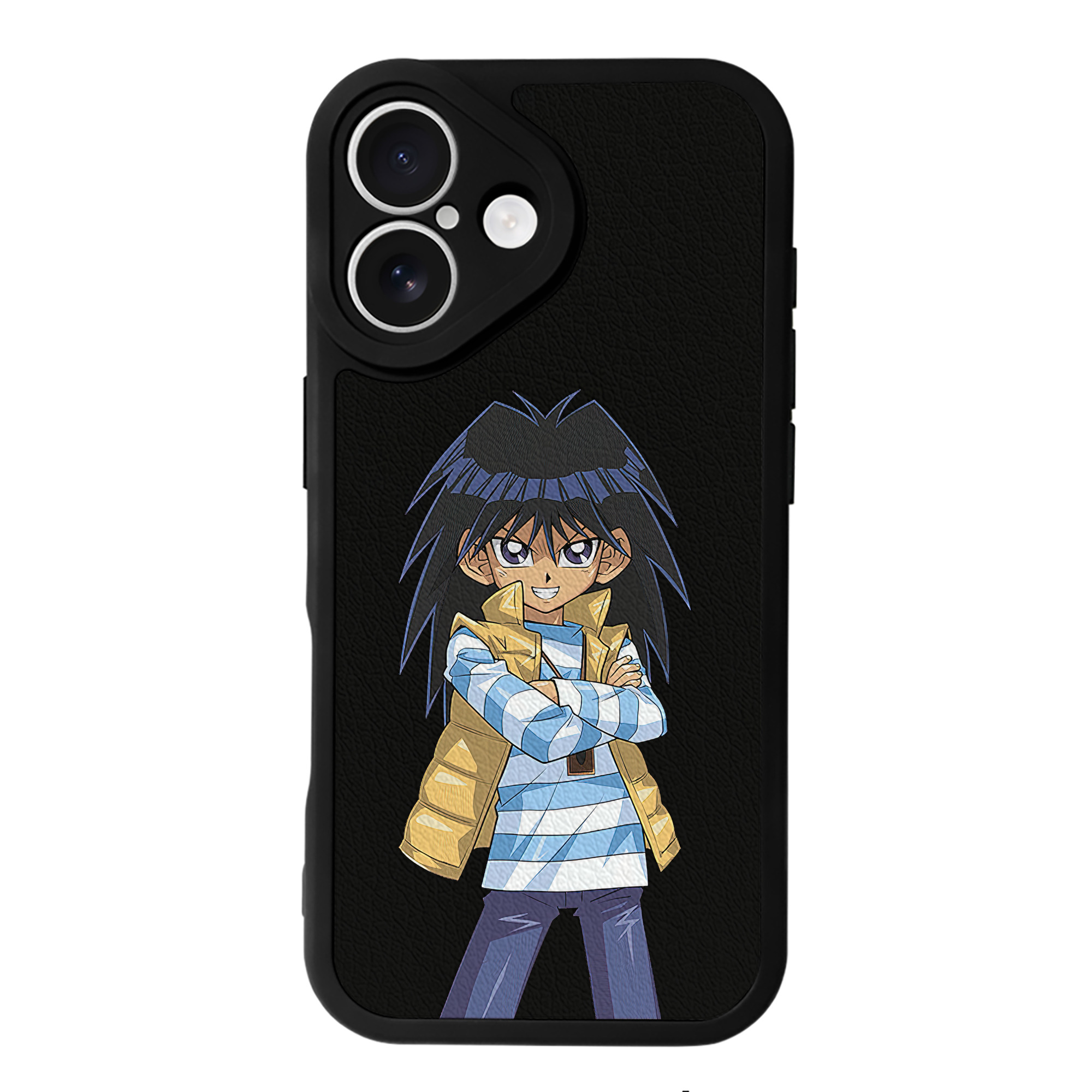 （画像用） 遊☆戯☆王 Yu-Gi-Oh! 【iPhone 16シリーズ対応】シリコンスマホケース（レザー調） 材質：シリコン